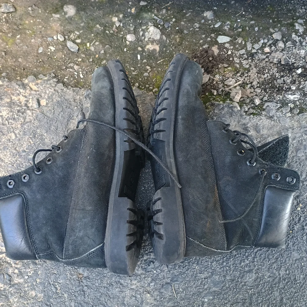 Black Timberland Boots Size 10.5 Pre-owned - Picture 12 of 14